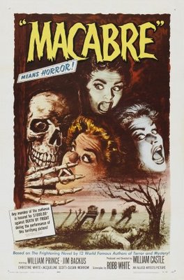 Macabre movie poster (1958) metal framed poster