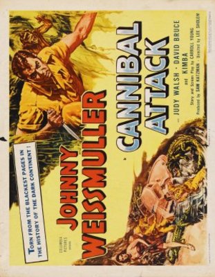 Cannibal Attack movie poster (1954) metal framed poster