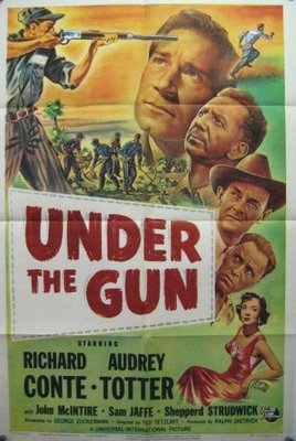 Under the Gun movie poster (1951) poster with hanger
