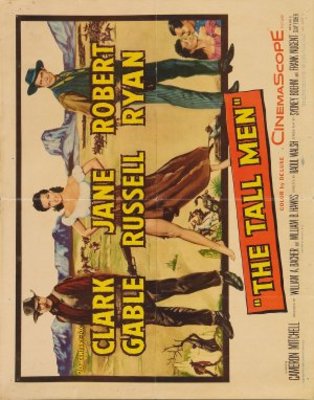 The Tall Men movie poster (1955) metal framed poster