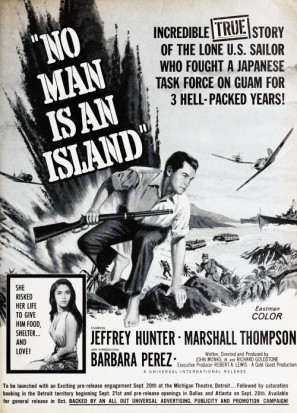 No Man Is an Island movie poster (1962) poster with hanger