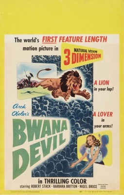 Bwana Devil movie poster (1952) canvas poster