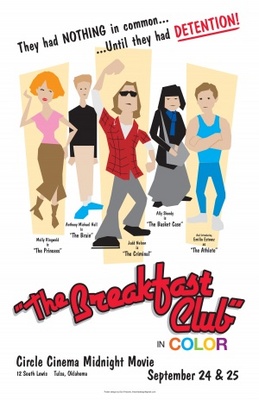 The Breakfast Club movie poster (1985) Stickers MOV_9c23bbc5