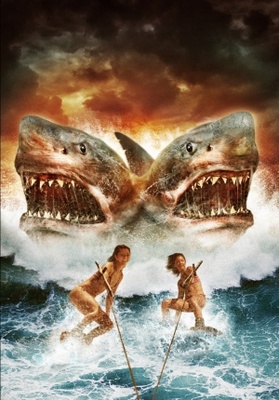 2 Headed Shark Attack movie poster (2012) wooden framed poster