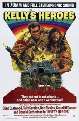 Kelly's Heroes movie poster (1970) wooden framed poster