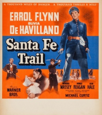 Santa Fe Trail movie poster (1940) wood print
