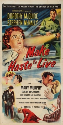 Make Haste to Live movie poster (1954) pillow