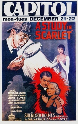 A Study in Scarlet movie poster (1933) wood print
