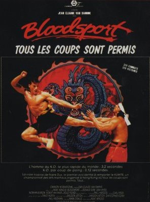 Bloodsport movie poster (1988) wooden framed poster
