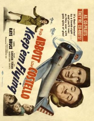 Keep 'Em Flying movie poster (1941) wood print