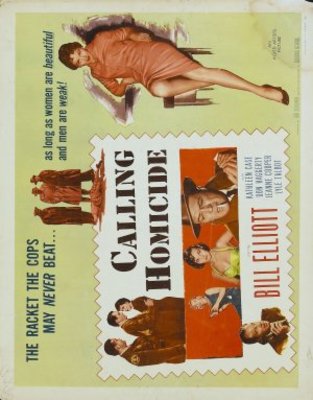 Calling Homicide movie poster (1956) wooden framed poster