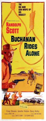 Buchanan Rides Alone movie poster (1958) metal framed poster