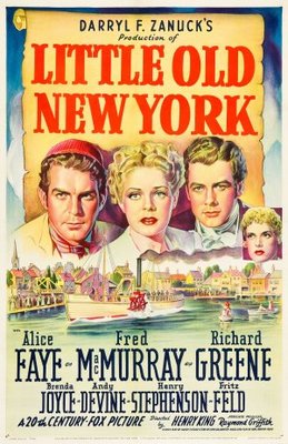 Little Old New York movie poster (1940) wood print