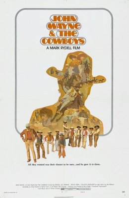 The Cowboys movie poster (1972) wood print