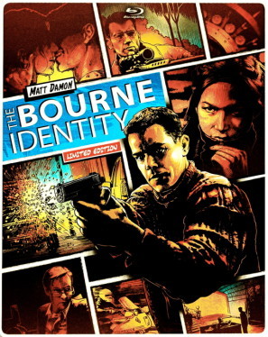The Bourne Identity movie poster (2002) wooden framed poster