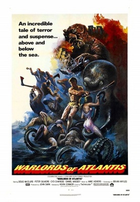 Warlords of Atlantis movie poster (1978) wooden framed poster