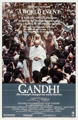 Gandhi movie poster (1982) wooden framed poster