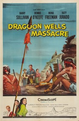 Dragoon Wells Massacre movie poster (1957) canvas poster