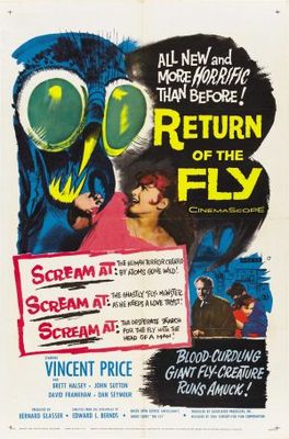 Return of the Fly movie poster (1959) metal framed poster