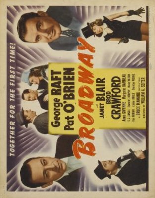 Broadway movie poster (1942) wood print