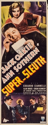 Super-Sleuth movie poster (1937) wooden framed poster