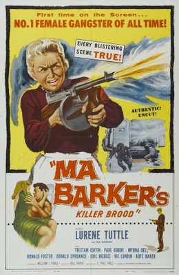 Ma Barker's Killer Brood movie poster (1960) metal framed poster