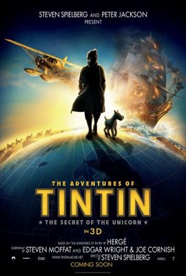 The Adventures of Tintin: The Secret of the Unicorn movie poster (2011) metal framed poster