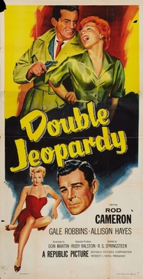 Double Jeopardy movie poster (1955) canvas poster