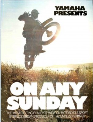 On Any Sunday movie poster (1971) metal framed poster