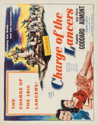Charge of the Lancers movie poster (1954) wooden framed poster