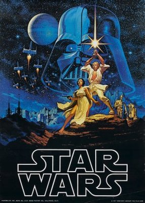 Star Wars movie poster (1977) Stickers MOV_a2a91d3a