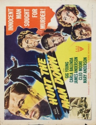 Hunt the Man Down movie poster (1950) wooden framed poster