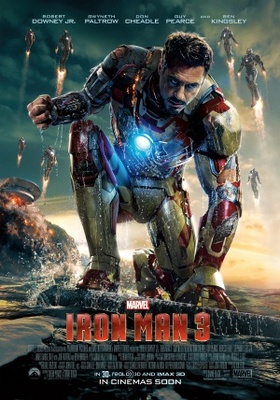 Iron Man 3 movie poster (2013) pillow