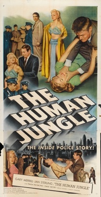 The Human Jungle movie poster (1954) wood print