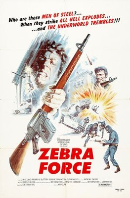 Zebra Force movie poster (1976) metal framed poster