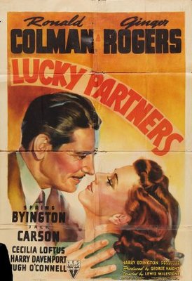 Lucky Partners movie poster (1940) wood print