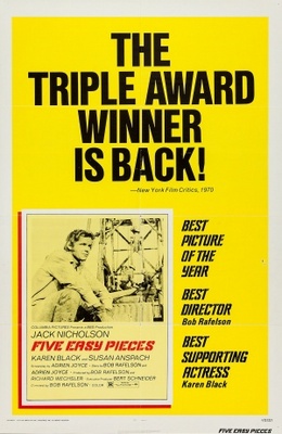 Five Easy Pieces movie poster (1970) metal framed poster
