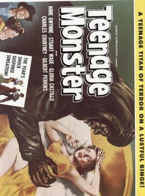 Teenage Monster movie poster (1958) wood print