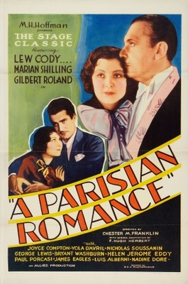 A Parisian Romance movie poster (1932) wood print