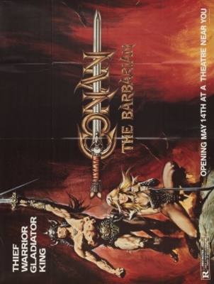 Conan The Barbarian movie poster (1982) Stickers MOV_a42ea9cd