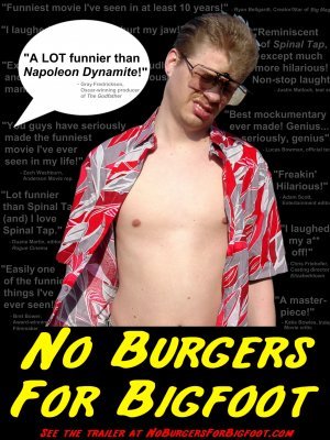 No Burgers for Bigfoot movie poster (2008) pillow