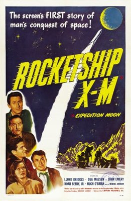Rocketship X-M movie poster (1950) wood print
