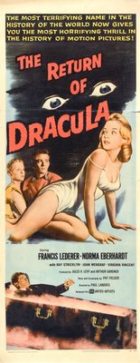 The Return of Dracula movie poster (1958) poster with hanger