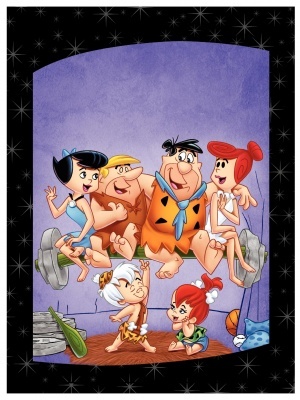 The Flintstones movie poster (1960) metal framed poster