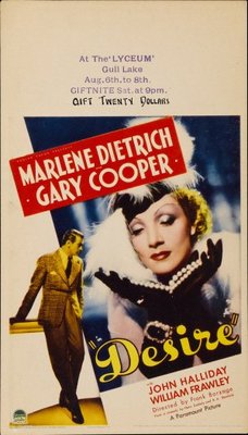 Desire movie poster (1936) t-shirt