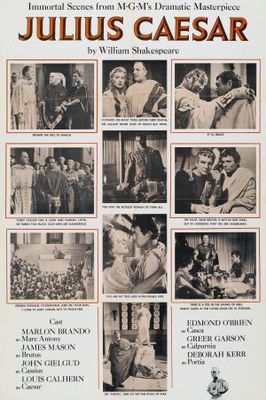 Julius Caesar movie poster (1953) wood print