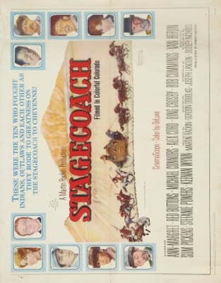 Stagecoach movie poster (1966) wood print