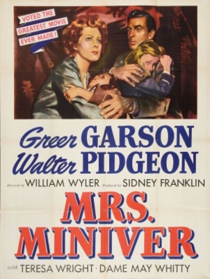 Mrs. Miniver movie poster (1942) wooden framed poster