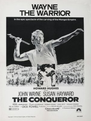 The Conqueror movie poster (1956) poster with hanger