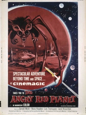 The Angry Red Planet movie poster (1960) wooden framed poster
